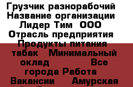 Грузчик-разнорабочий › Название организации ­ Лидер Тим, ООО › Отрасль предприятия ­ Продукты питания, табак › Минимальный оклад ­ 13 000 - Все города Работа » Вакансии   . Амурская обл.,Благовещенск г.